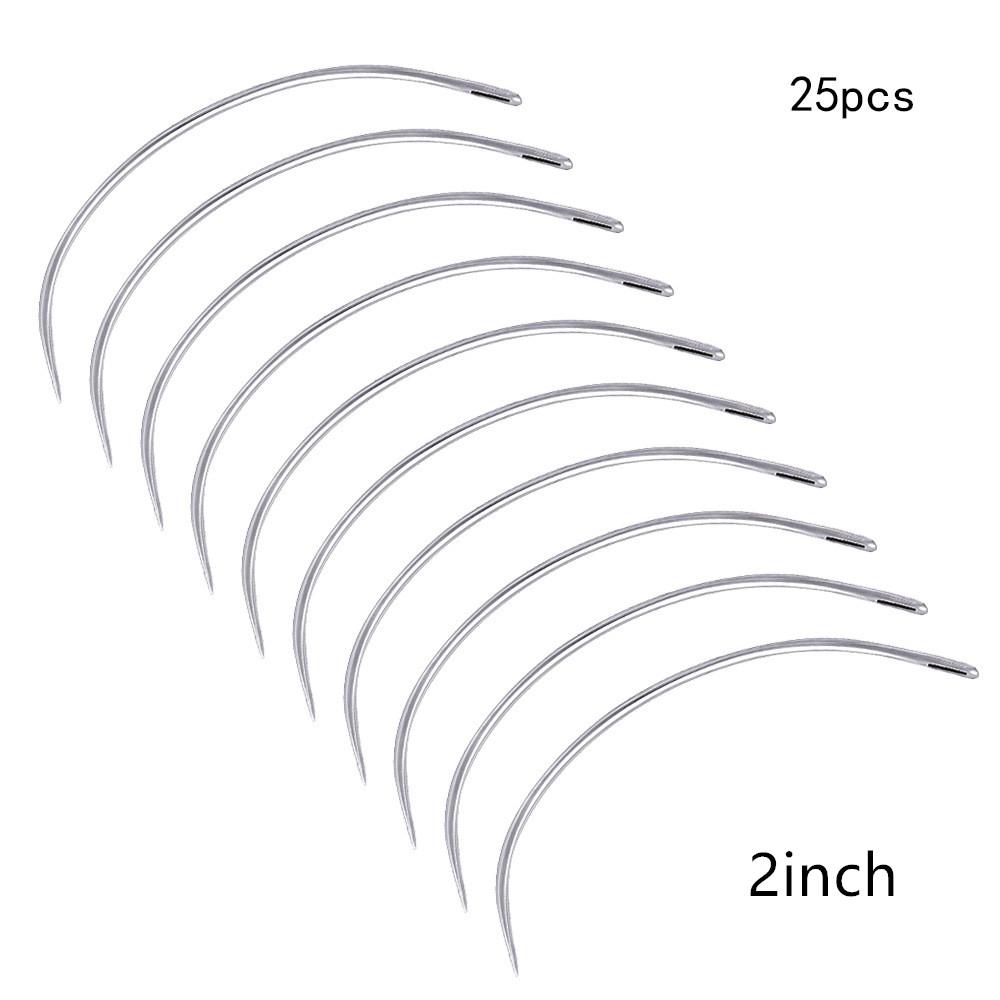 Leatherwork Needles - 25Pcs C Type Curved Handmade Leather