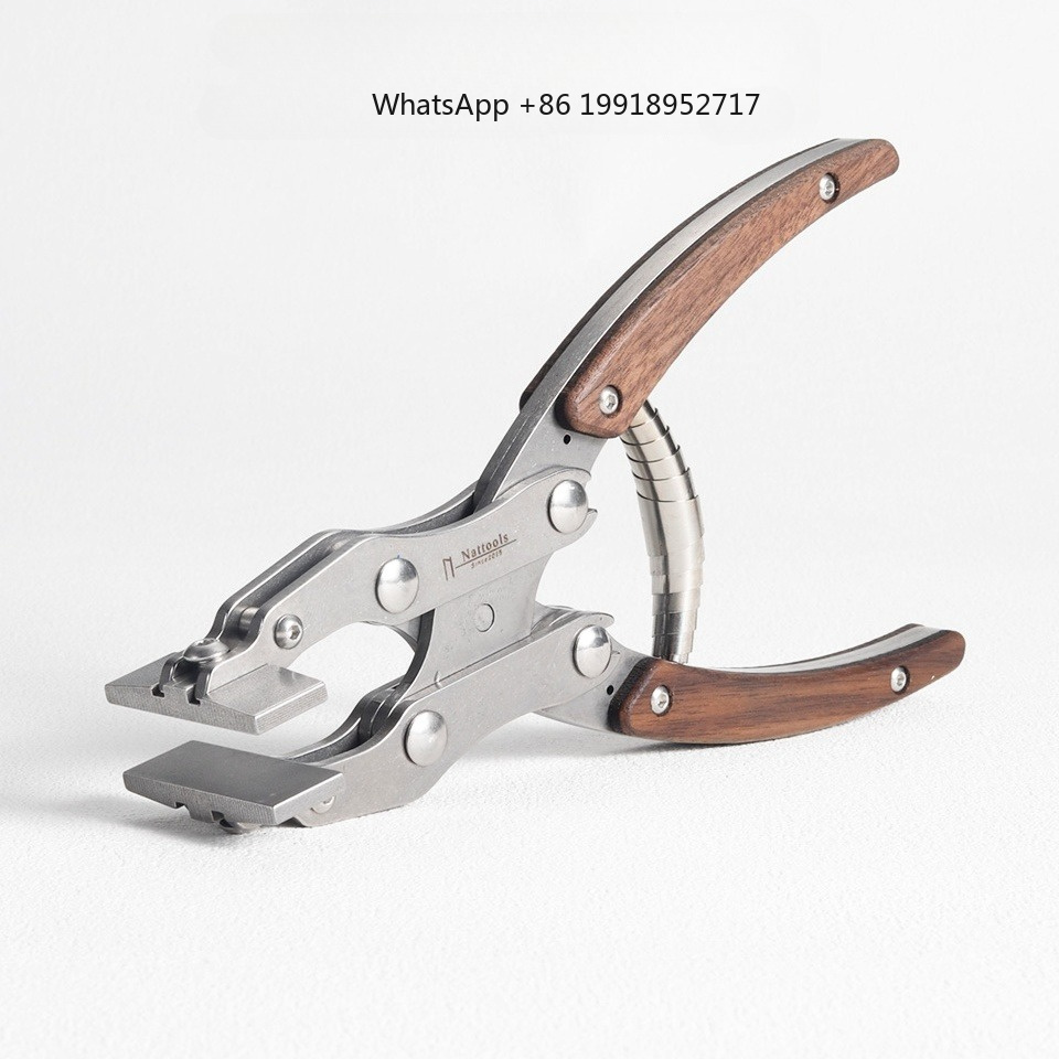 Leatherwork Hand Press - Leather Flat Pliers Stainless Steel Handmade