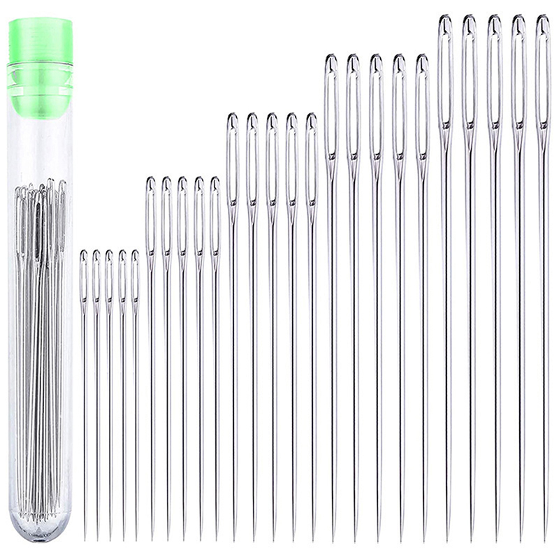 25Pcs Large-Eye Hand-Sewing Ne - Leatherwork Needles ulasan dan harga