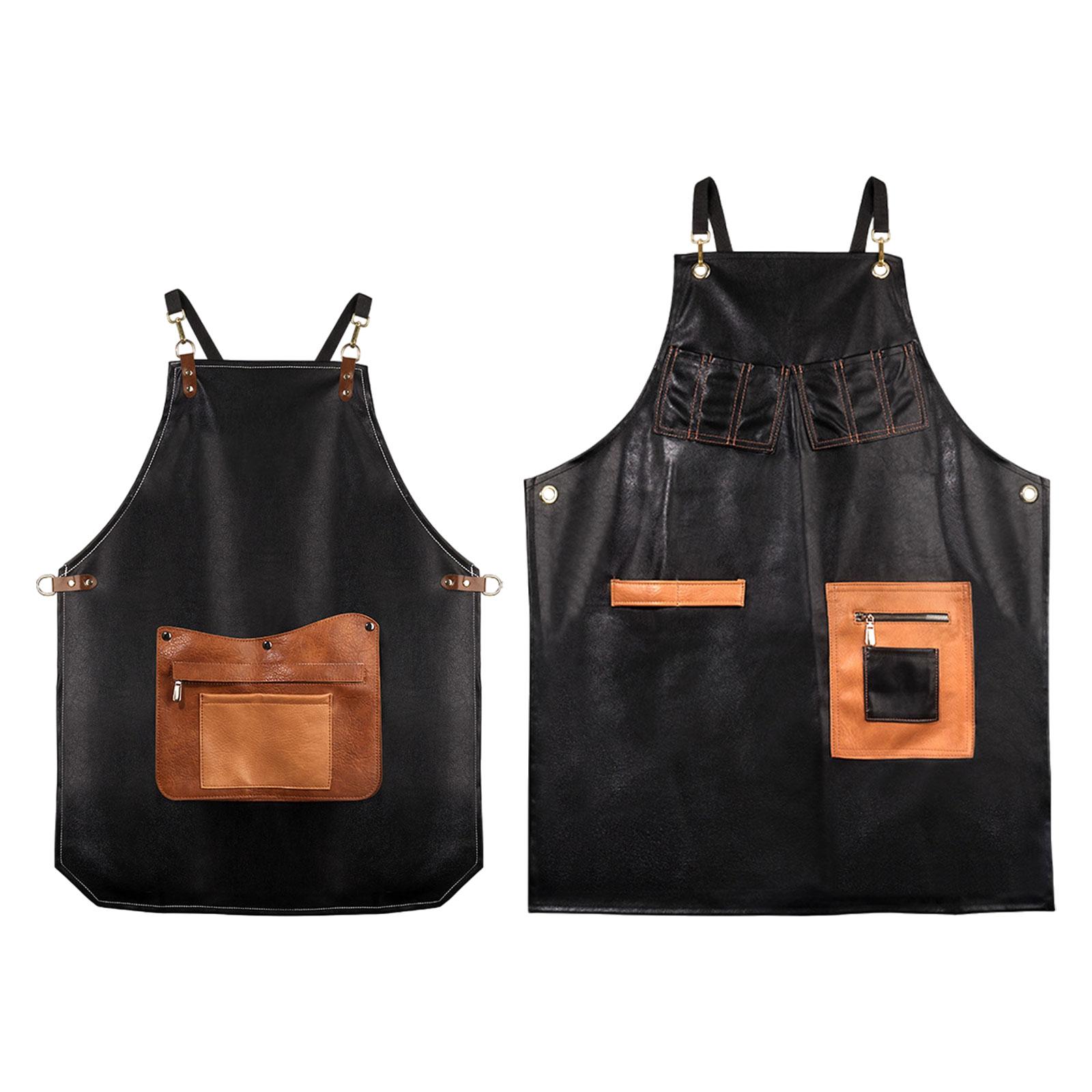 PU Leather Apron Coffee Shop W - Leatherwork Apron ulasan dan harga