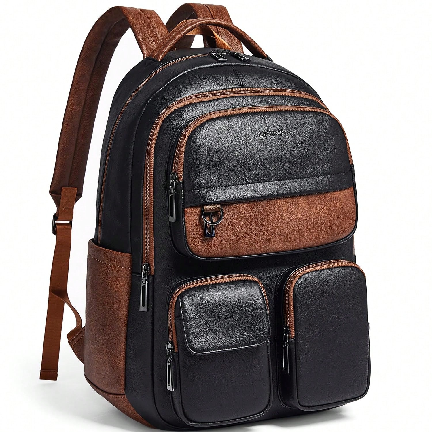LATMAP Vegan Leather Backpack  - Leather Work Womens Backpack ulasan dan harga