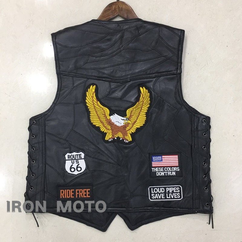 NEW Motorcycle Vests Men Cafe  - Leather Work Jacket ulasan dan harga