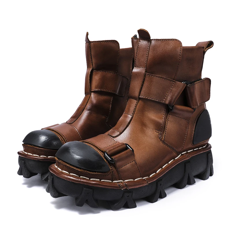Men's Genuine Leather Motorcyc - Leather Work Western ulasan dan harga