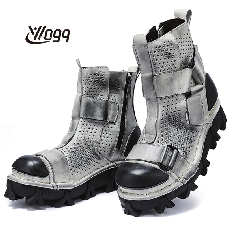 Men's Genuine Leather Motorcyc - Leather Work Western ulasan dan harga