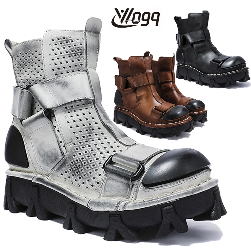 Men's Genuine Leather Motorcyc - Leather Work Western ulasan dan harga