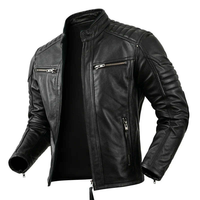 2023 New Motorcycle Causal Vin - Leather Work Jacket ulasan dan harga