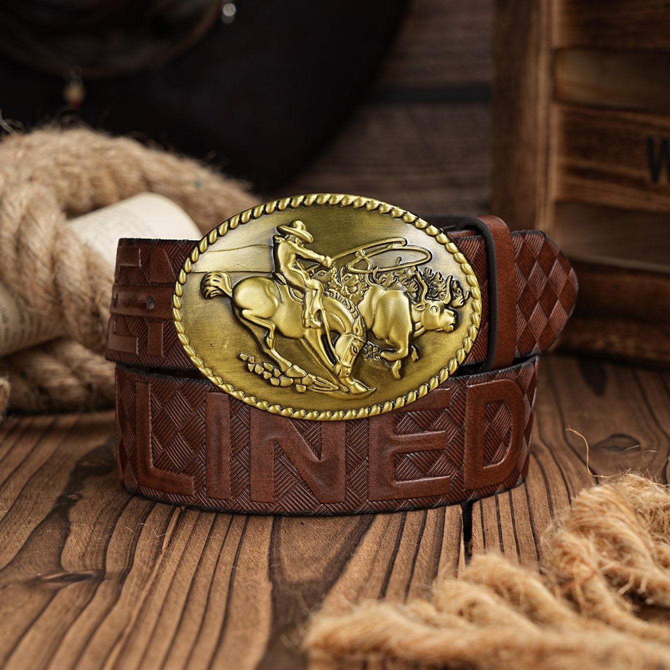 A Men's and Women's Casual Ret - Leather Work Western ulasan dan harga