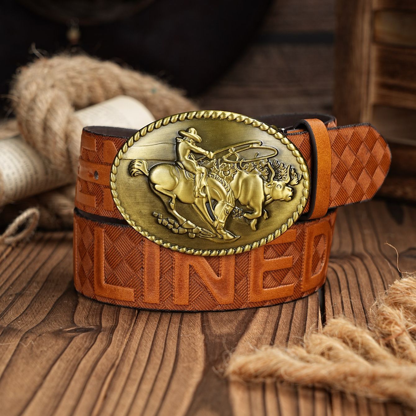 A Men's and Women's Casual Ret - Leather Work Western ulasan dan harga