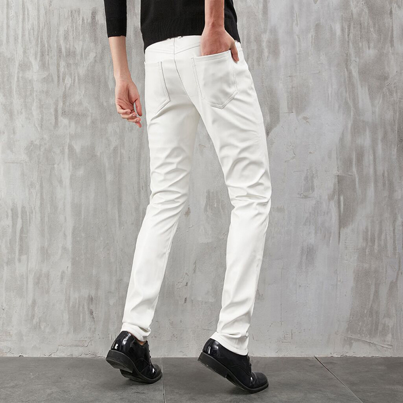 Men's Leather Pants Skinny Fit - Leather Work Pants ulasan dan harga