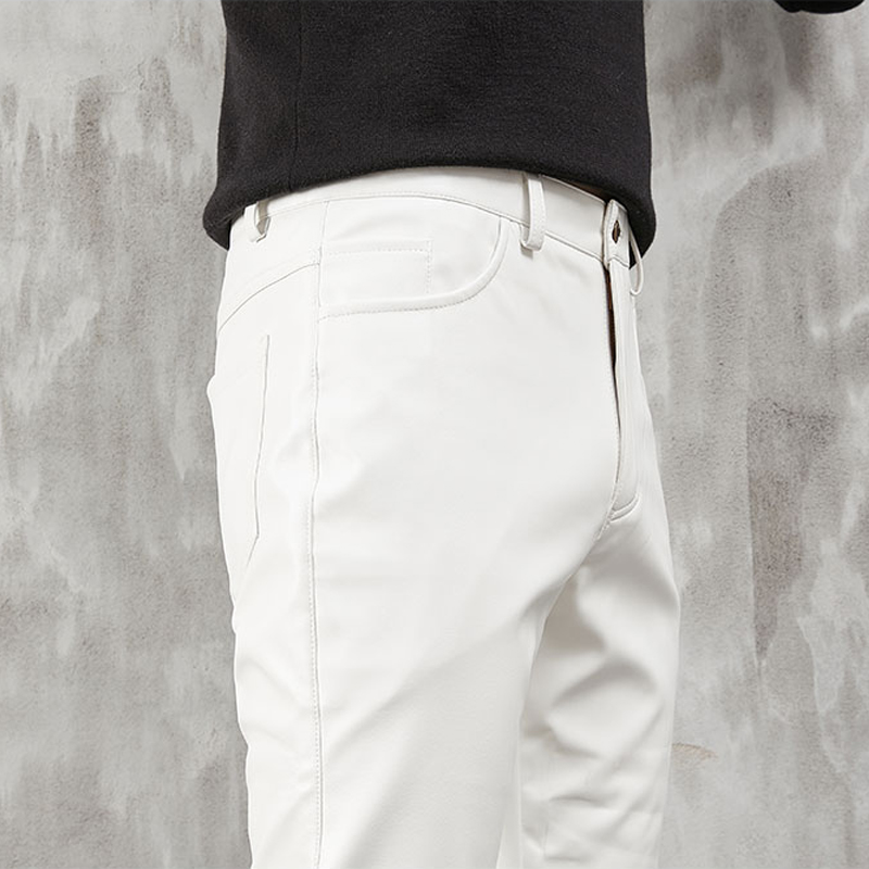 Men's Leather Pants Skinny Fit - Leather Work Pants ulasan dan harga