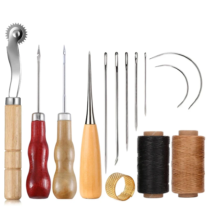 14PCS Leather Craft Sewing Kit - Leatherwork Needles ulasan dan harga
