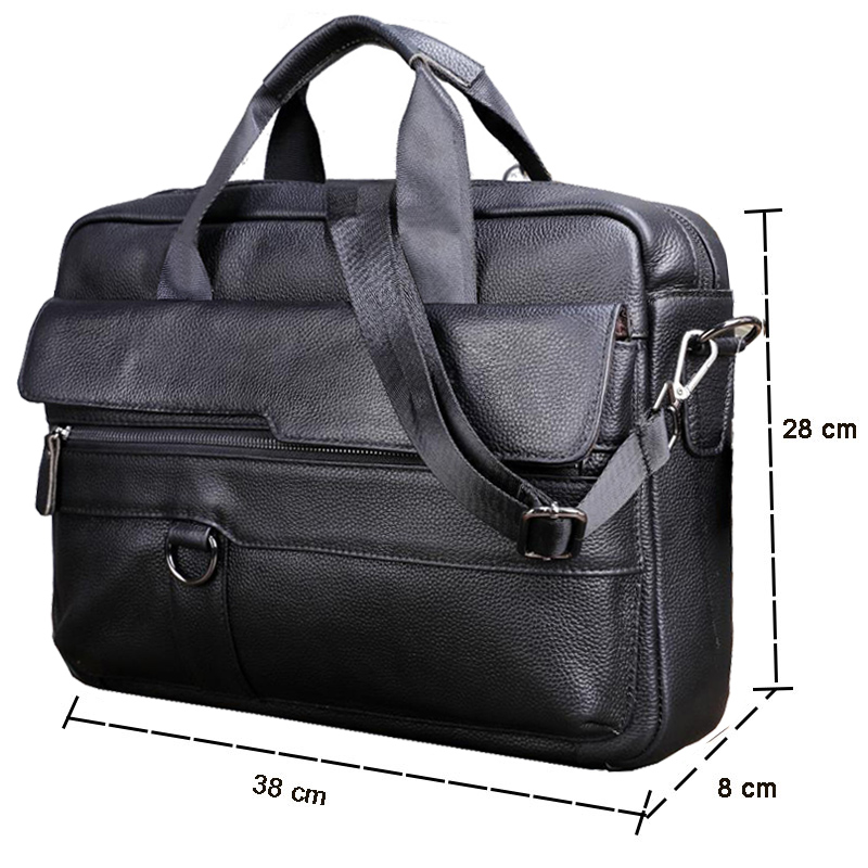 Large Men's Genuine Leather Ha - Leather Work Bag ulasan dan harga
