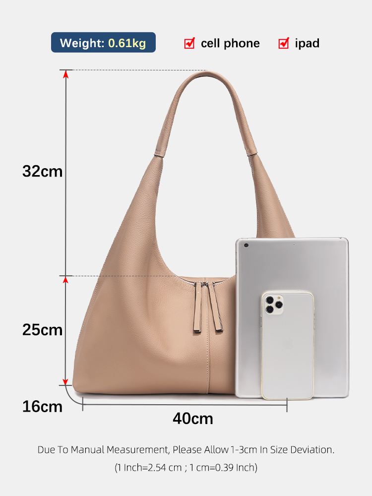 Zency Large Capacity Tote Bag  - Leather Work Bag ulasan dan harga