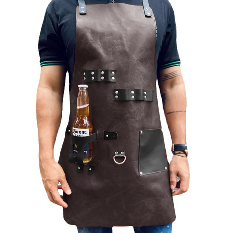 Outdoor PU Leather Apron Outdo - Leatherwork Apron ulasan dan harga
