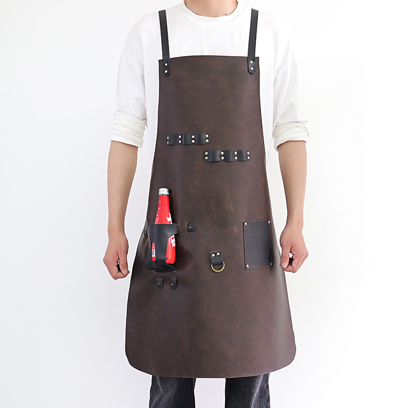 Outdoor PU Leather Apron Outdo - Leatherwork Apron ulasan dan harga
