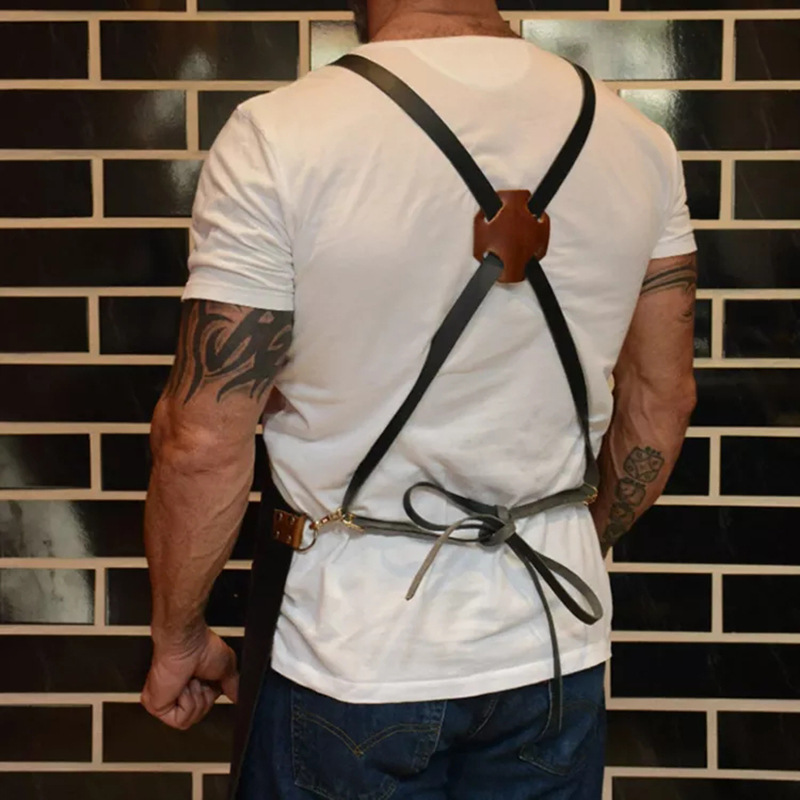 Outdoor PU Leather Apron Outdo - Leatherwork Apron ulasan dan harga