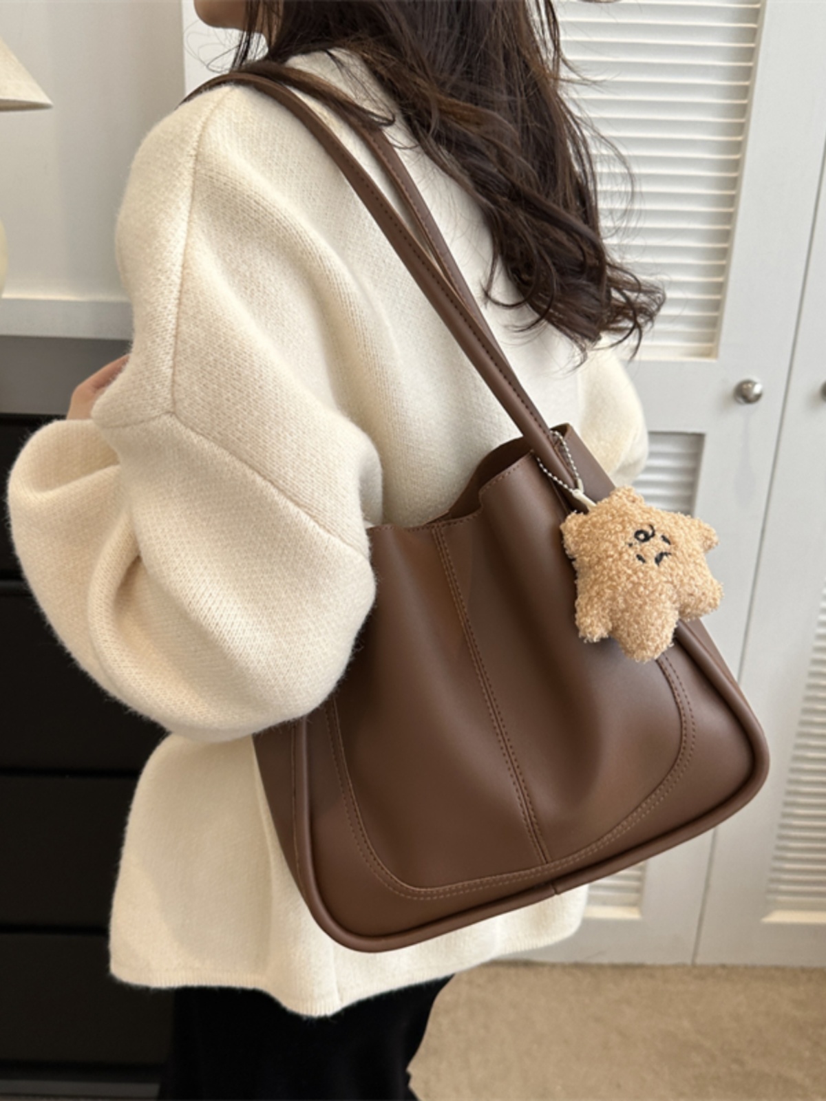 Large Capacity Bucket Bag Wome - Leather Work Bag ulasan dan harga