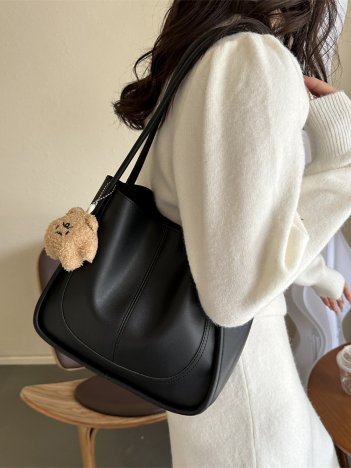 Large Capacity Bucket Bag Wome - Leather Work Bag ulasan dan harga