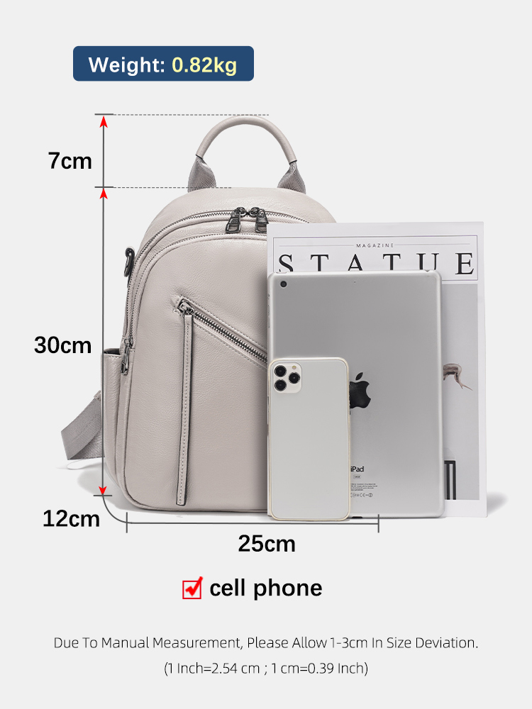 Zency Women's Genuine Leather  - Leather Work Womens Backpack ulasan dan harga