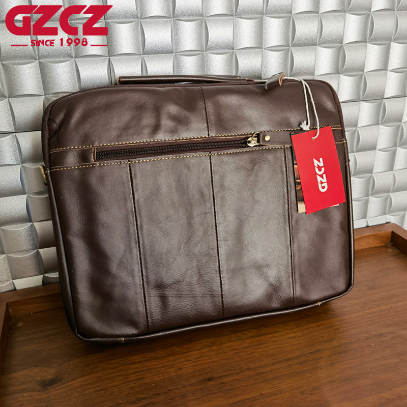 GZCZ Men's Handbag Leisure Bus - Leather Work Bag ulasan dan harga