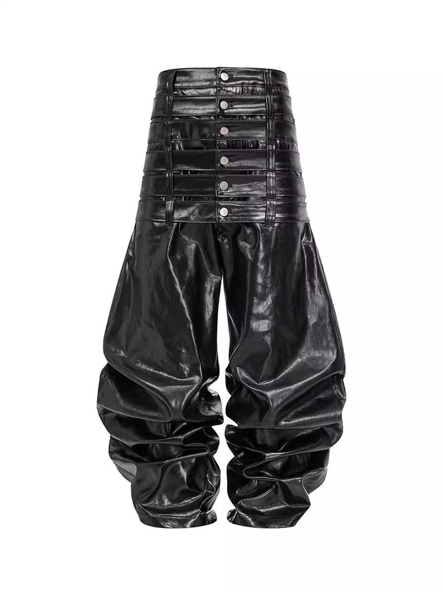 Mauroicardi Autumn Long Multi- - Leather Work Pants ulasan dan harga