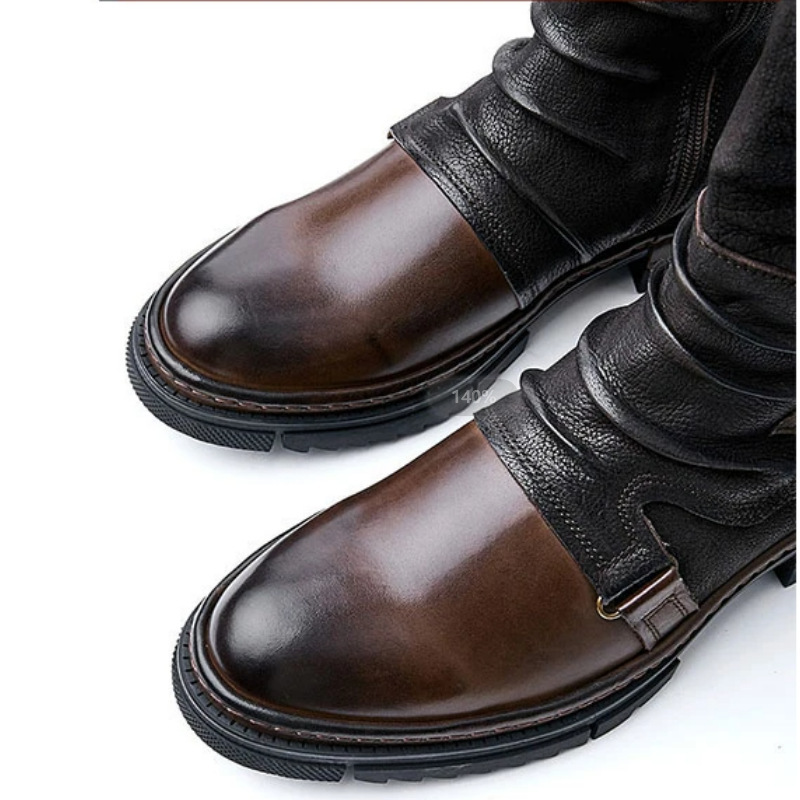 Men's Medieval Retro Artificia - Leather Work Pants ulasan dan harga