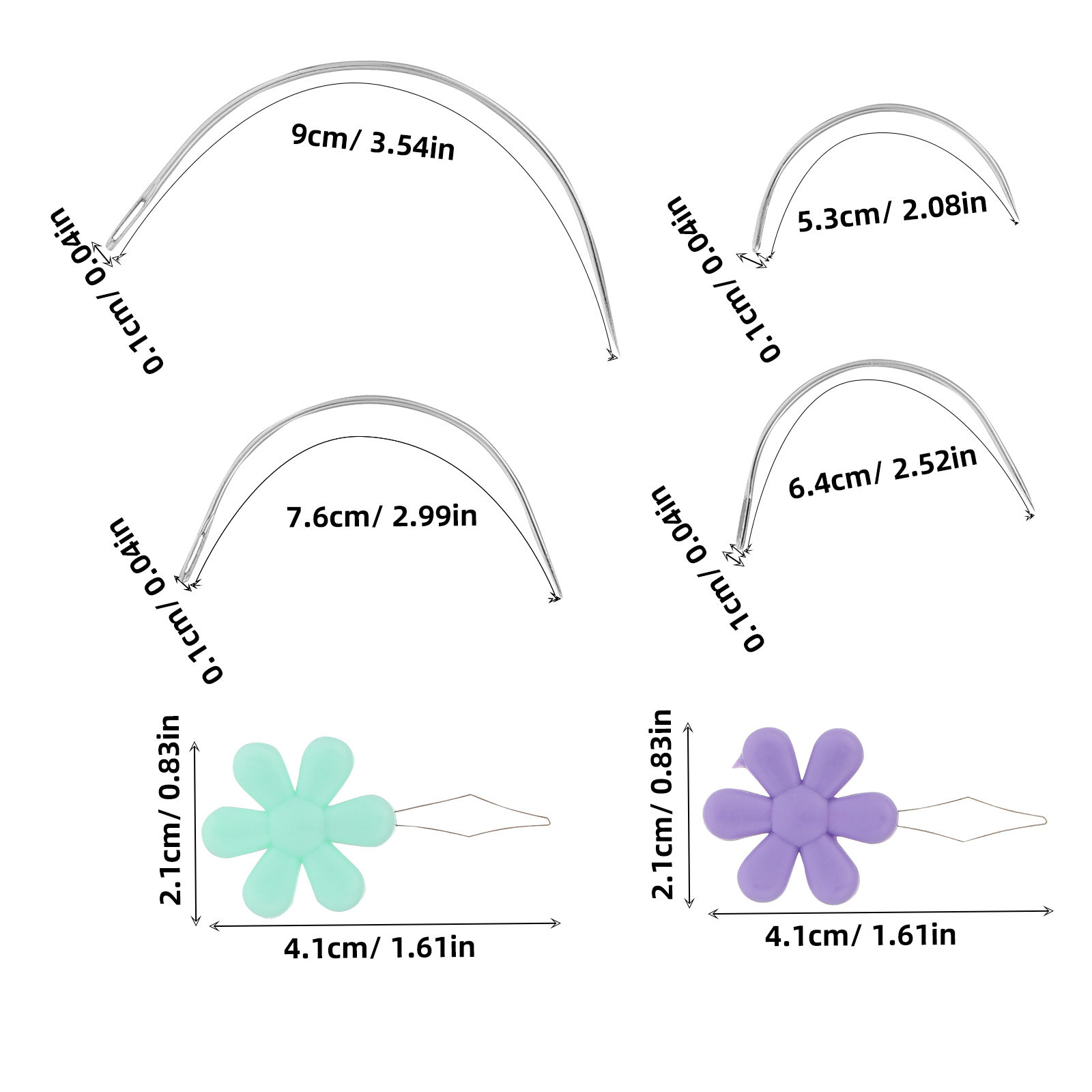 1Set Curved Upholstery Needles - Leatherwork Hand Sewing Needles ulasan dan harga