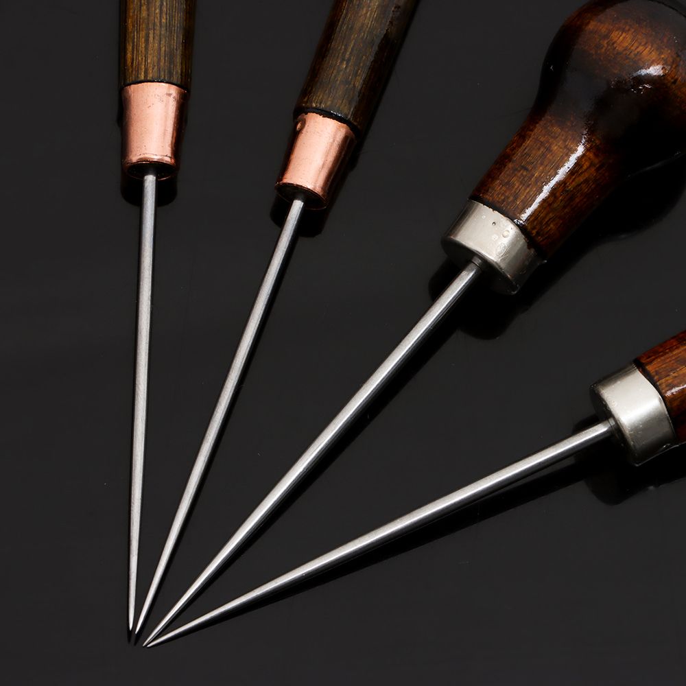 1PC Stitching Awl Wood Handle  - Leatherwork Needles ulasan dan harga