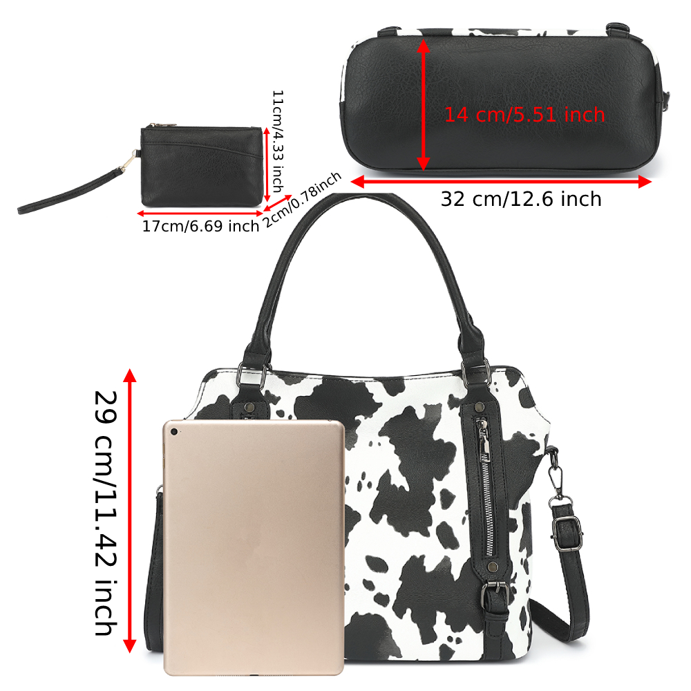 2PC Set Women Tote Bag Classic - Leather Work Bag ulasan dan harga