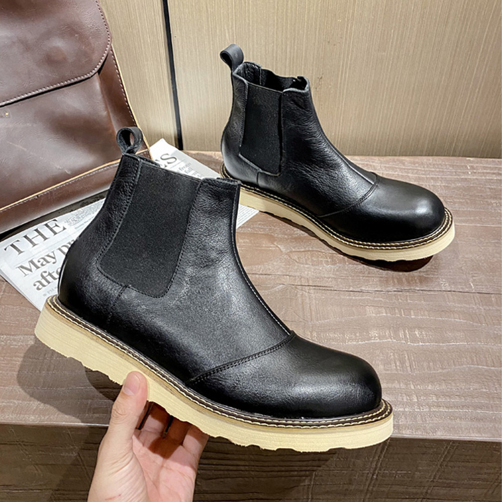 Retro Men's Genuine Leather Ch - Leather Work Western ulasan dan harga
