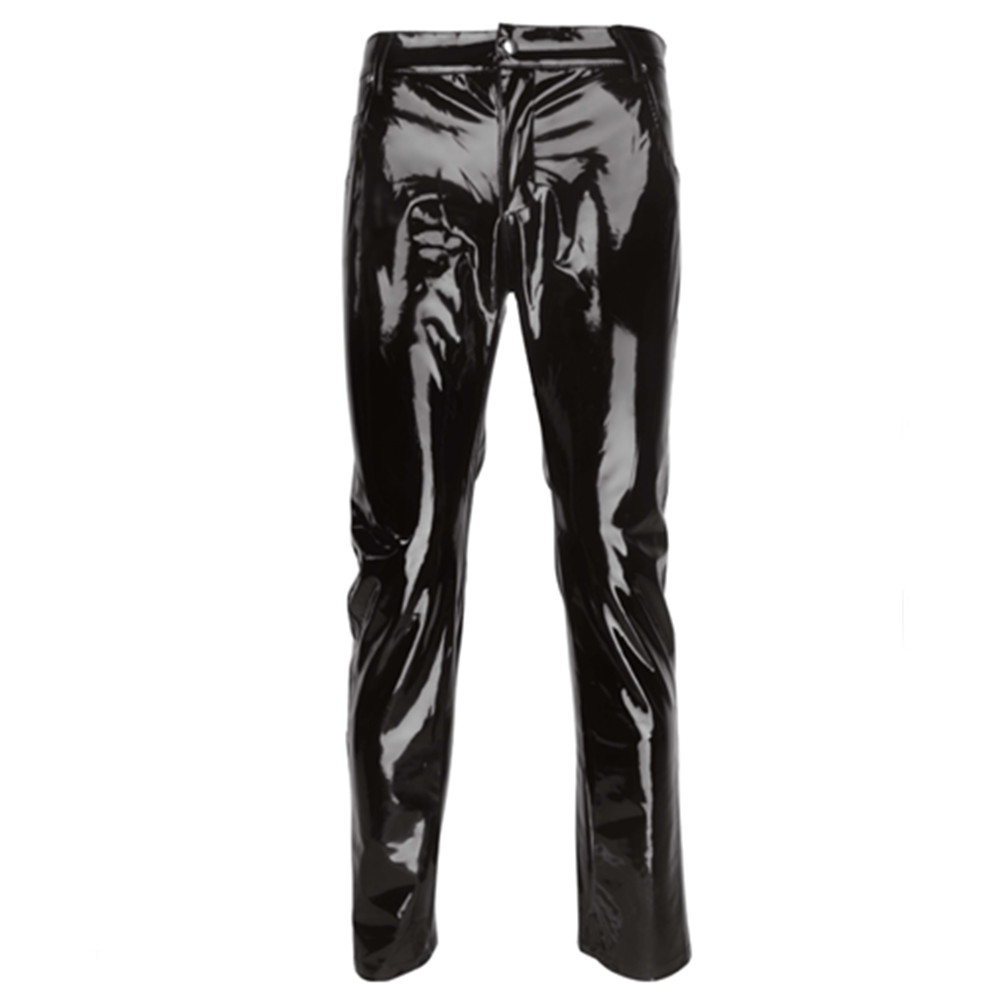 Shiny PVC Latex Trousers Men M - Leather Work Pants ulasan dan harga