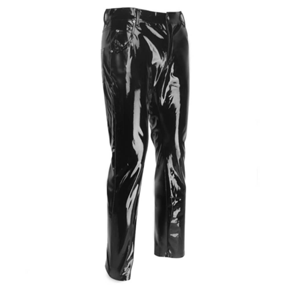 Shiny PVC Latex Trousers Men M - Leather Work Pants ulasan dan harga