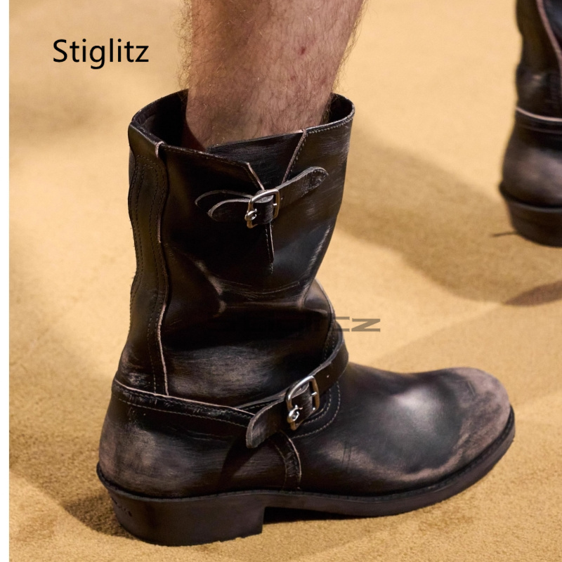 Retro Western Cowboy Boots for - Leather Work Western ulasan dan harga
