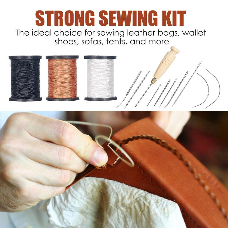 Leather Stitching Kit Heavy Du - Leatherwork Needles ulasan dan harga