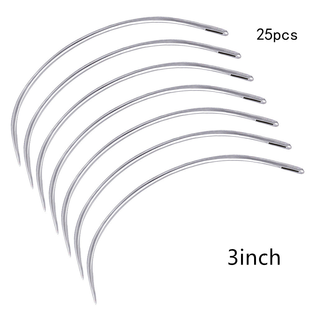 25Pcs C Type Curved Handmade L - Leatherwork Needles ulasan dan harga