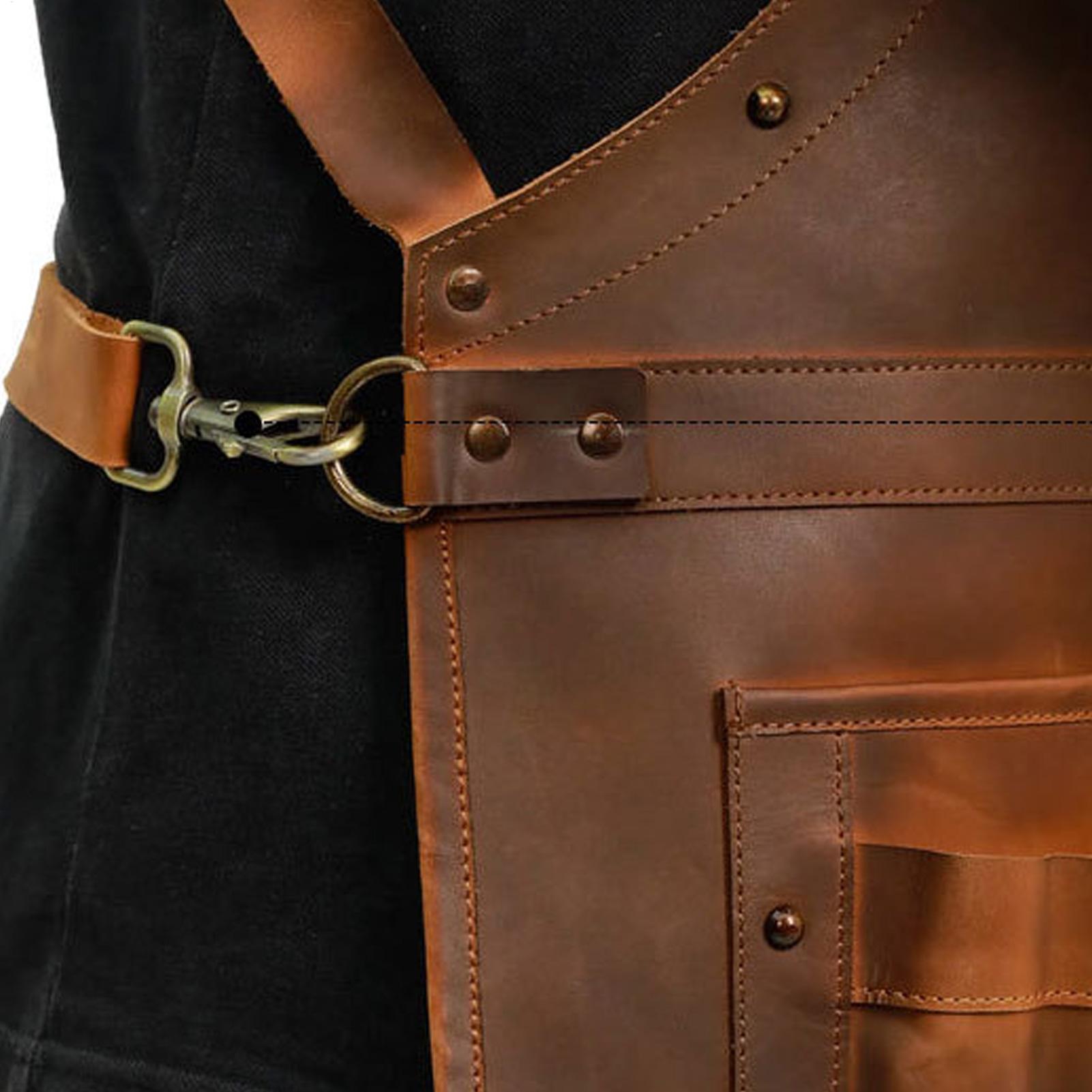 Leather Apron with Multiple Po - Leatherwork Apron ulasan dan harga