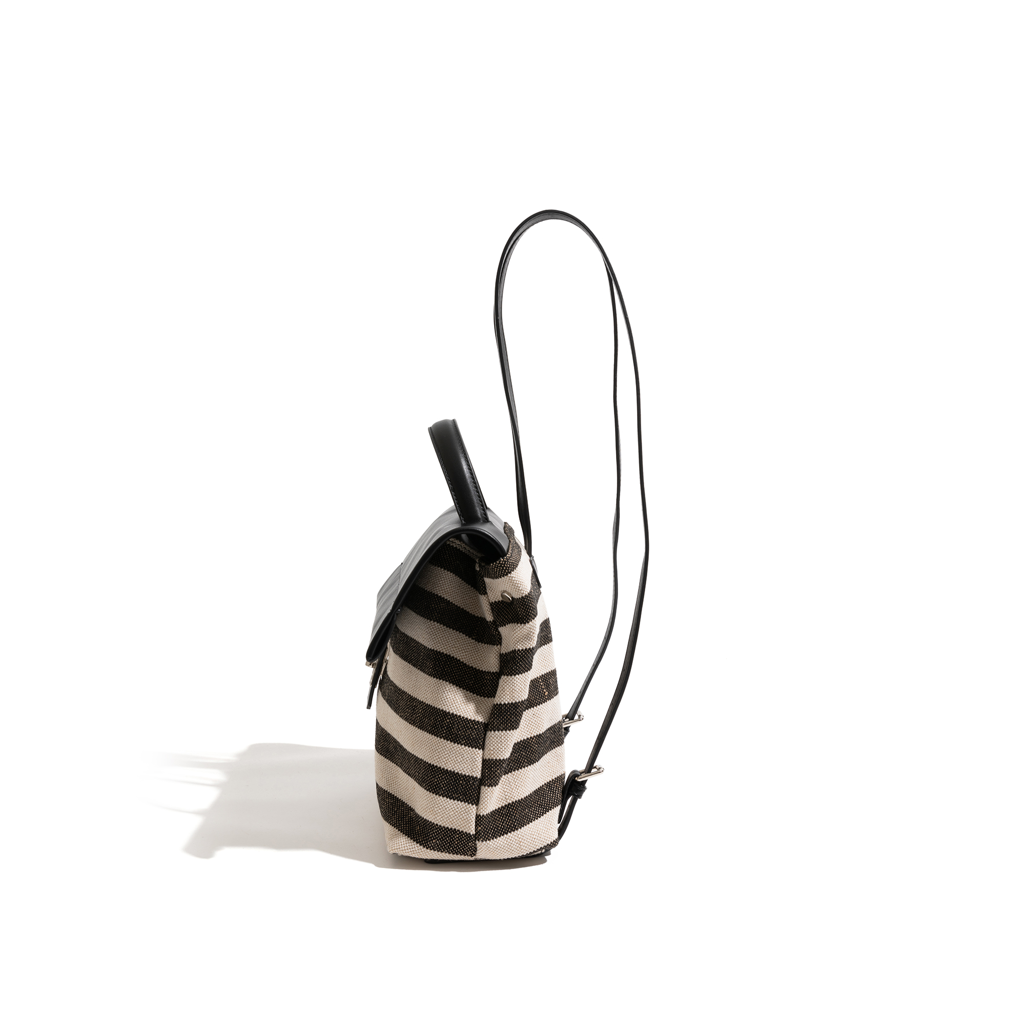 CKKUI Striped Canvas & Leather - Leather Work Womens Backpack ulasan dan harga