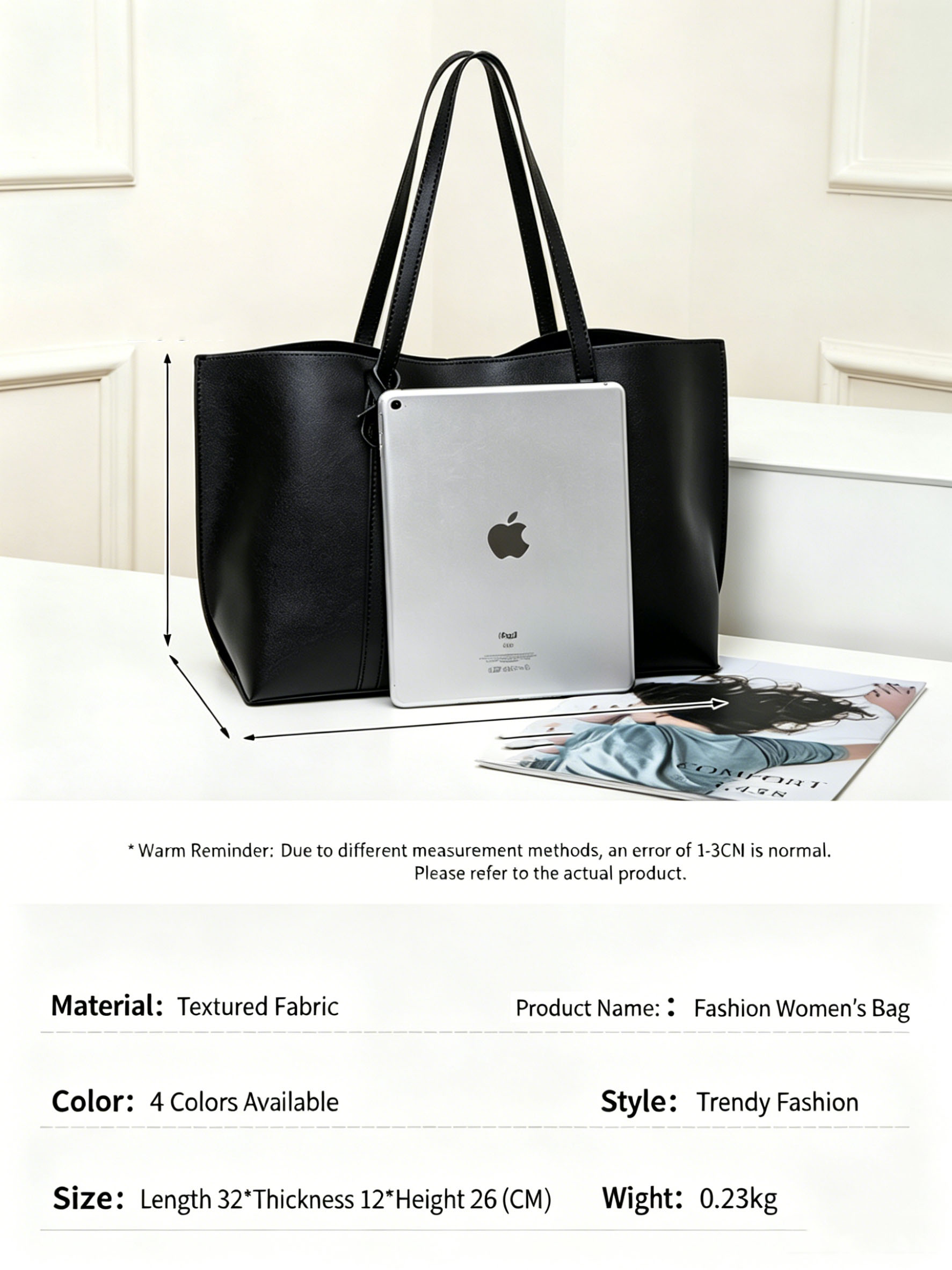 Simple Casual Tote Bag for Wom - Leather Work Bag ulasan dan harga