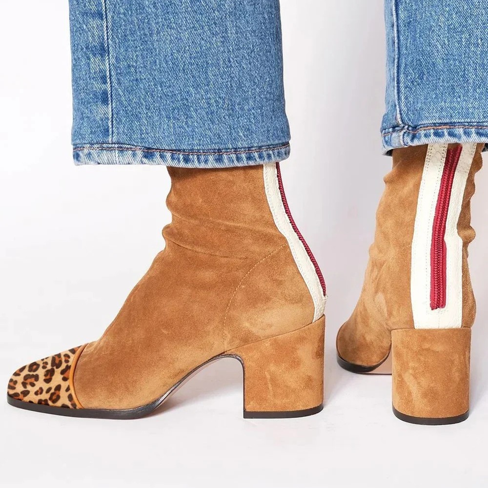 Suede Leather Women's Boots Po - Leather Work Western ulasan dan harga