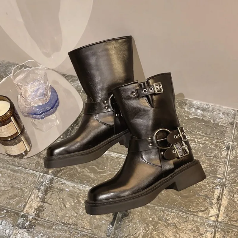 Women's Ankle Boots Autumn Wor - Leather Work Western ulasan dan harga