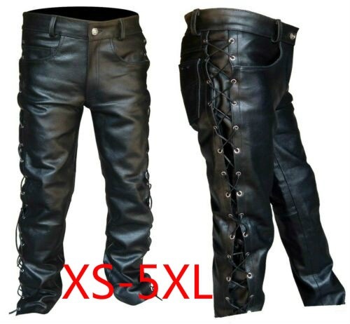 Medieval Pants Men Gothic Long - Leather Work Pants ulasan dan harga