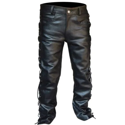 Medieval Pants Men Gothic Long - Leather Work Pants ulasan dan harga