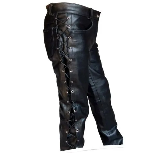 Medieval Pants Men Gothic Long - Leather Work Pants ulasan dan harga