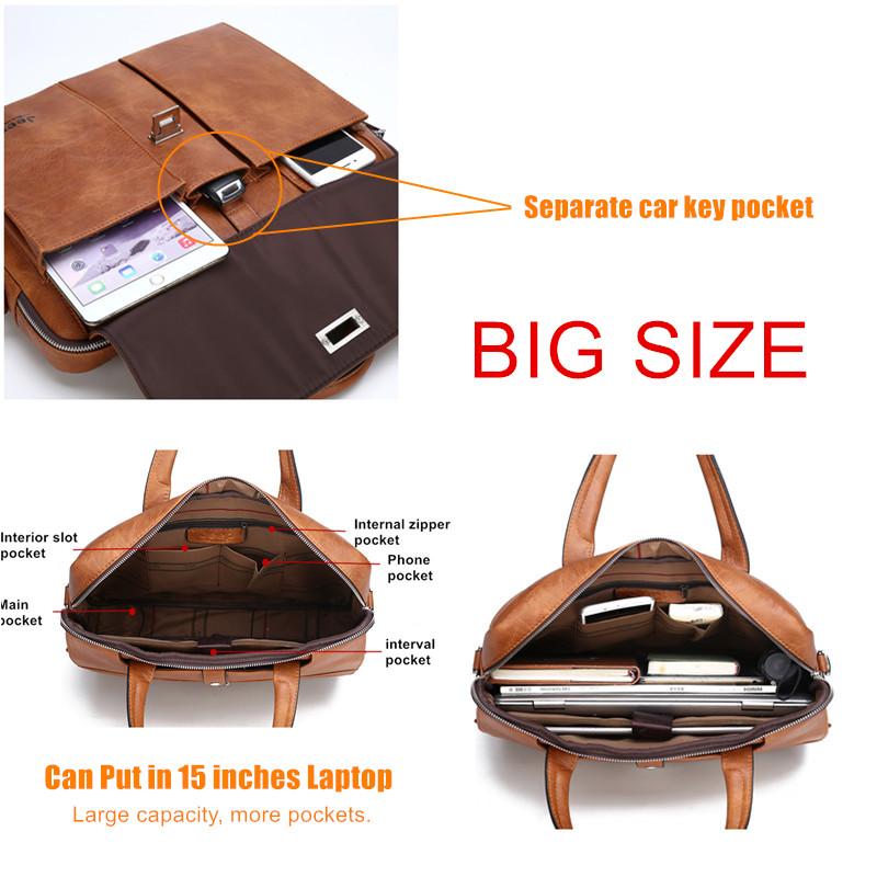 Jeep Buluo Men's Leather Brief - Leather Work Bag ulasan dan harga