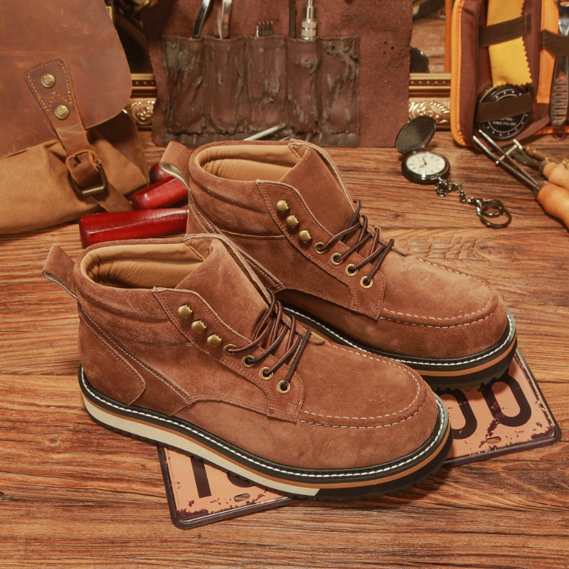 British Style American Retro G - Leather Work Western ulasan dan harga