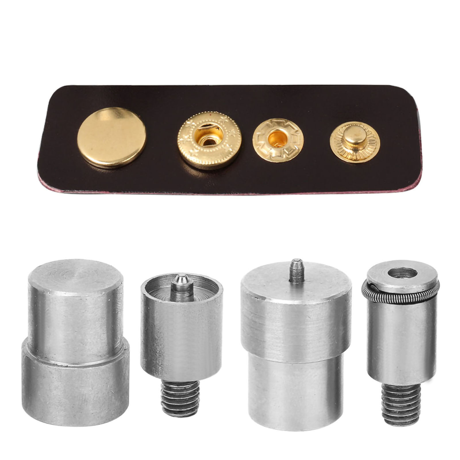 4Pcs Stainless Steel Snap Butt - Leatherwork Hand Press ulasan dan harga