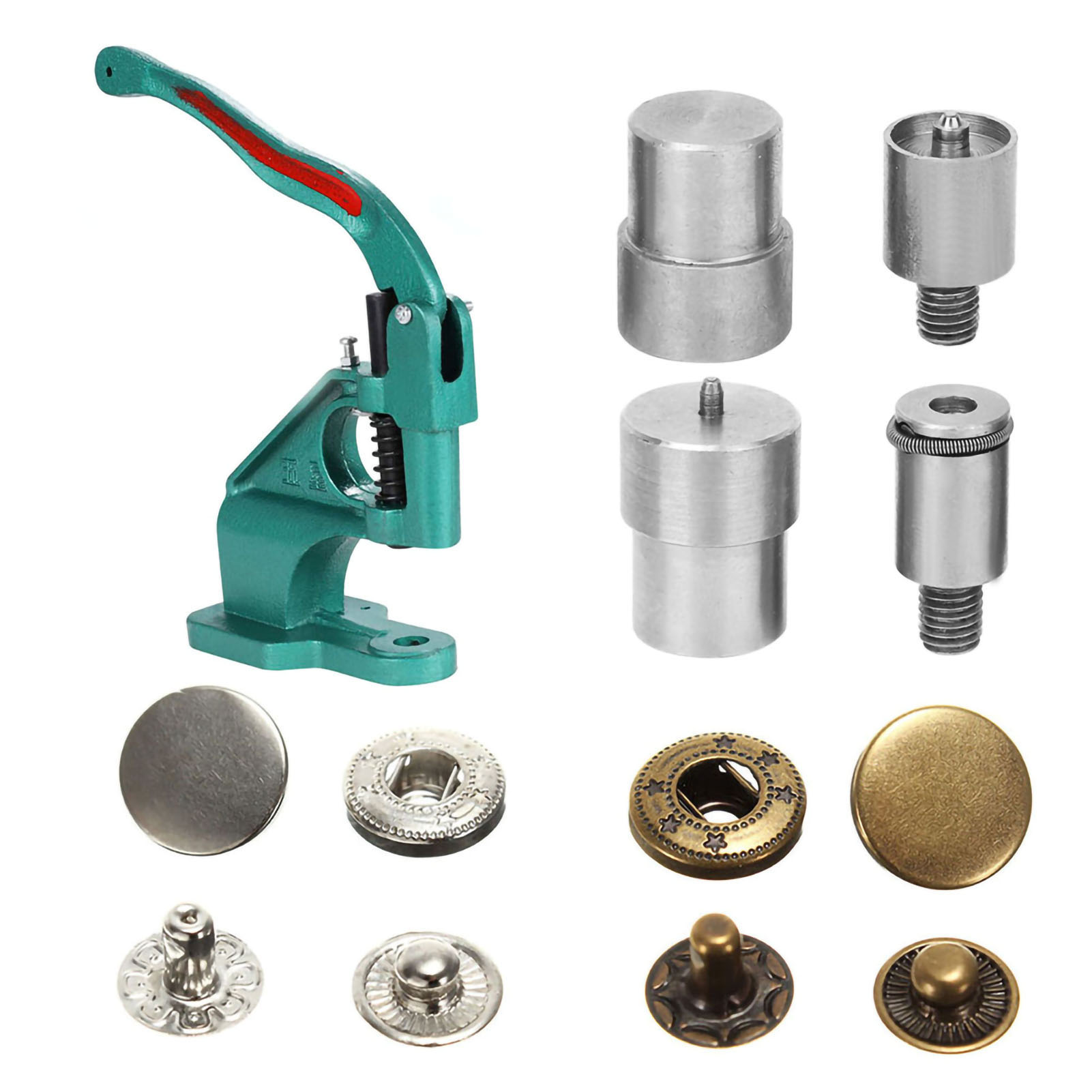 4Pcs Stainless Steel Snap Butt - Leatherwork Hand Press ulasan dan harga