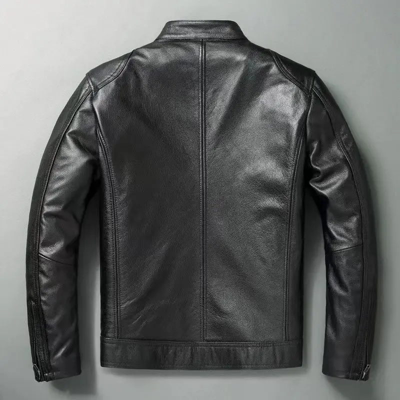Genuine Leather Jacket Men 100 - Leather Work Jacket ulasan dan harga