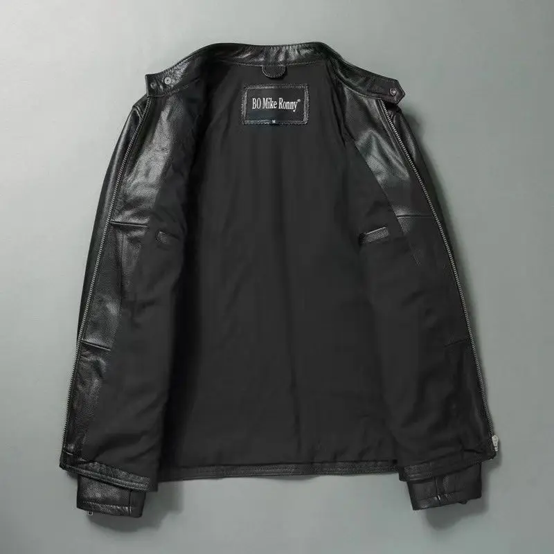 Genuine Leather Jacket Men 100 - Leather Work Jacket ulasan dan harga