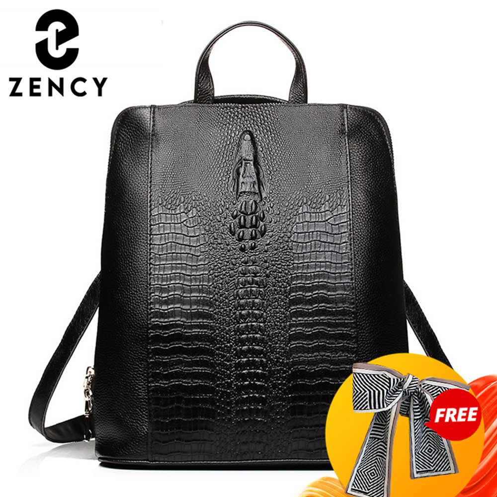 Zency Women's Crocodile Leathe - Leather Work Bag ulasan dan harga